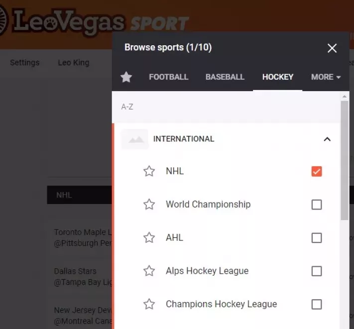 LeoVegas Sports