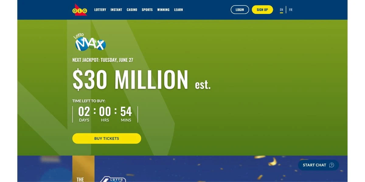OLG Lotto MAX Jackpot 30$ Million