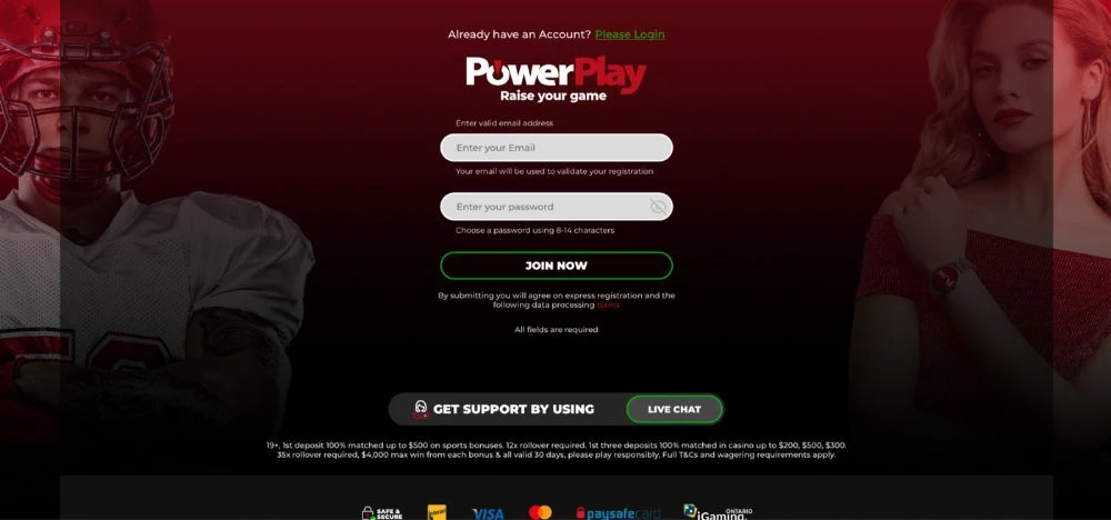 PowerPlay Casino Ontario Signup