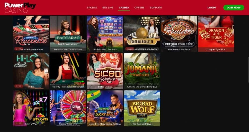 PowerPlay Casino Top Games