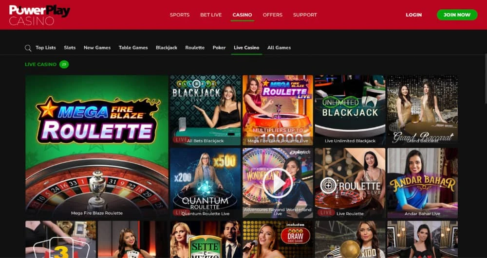 PowerPlay Live Casino