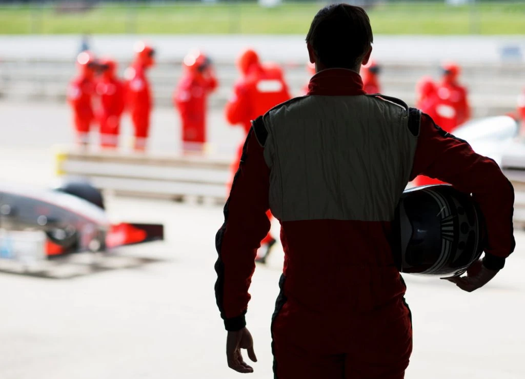 Formula One Racer with Helmet