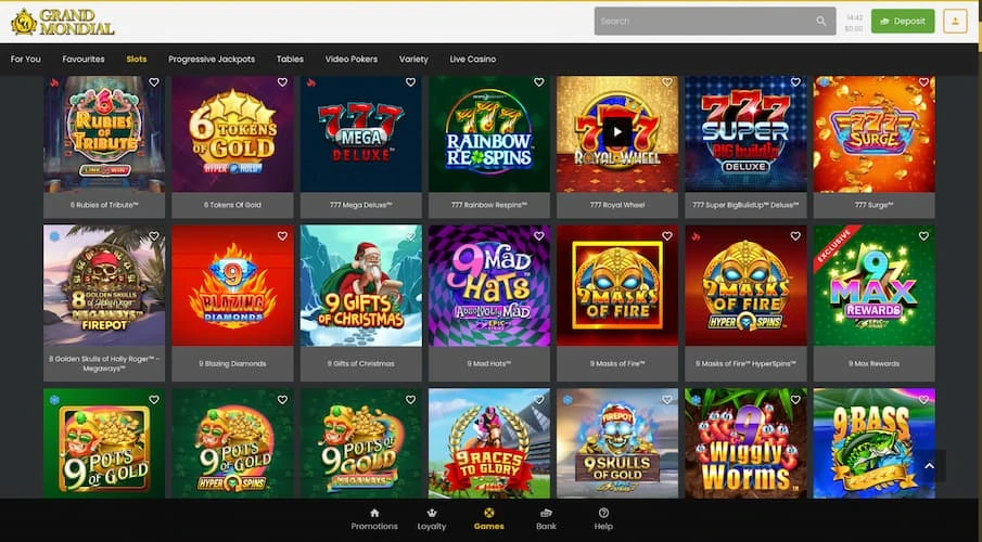 Grand Mondial Casino Slots