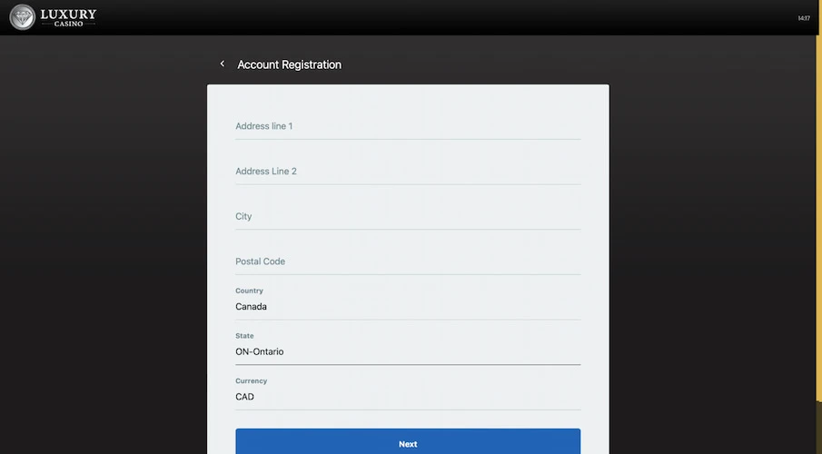 Luxury Casino Ontario Registration