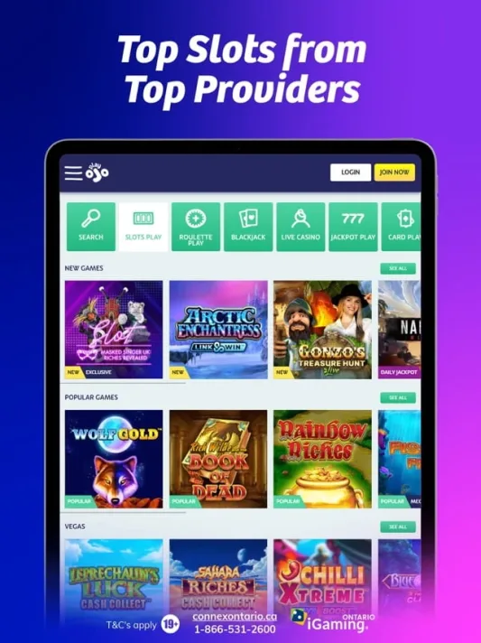 PlayOJO iphone casino app