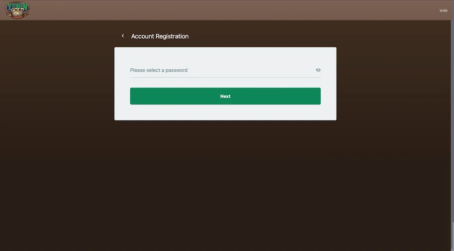 Yukon Gold Casino Signup Form