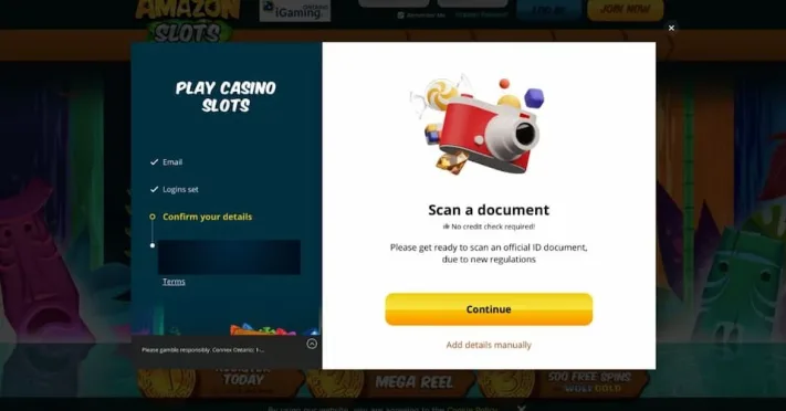 Amazon Slots Ontario Sign Up Step 3
