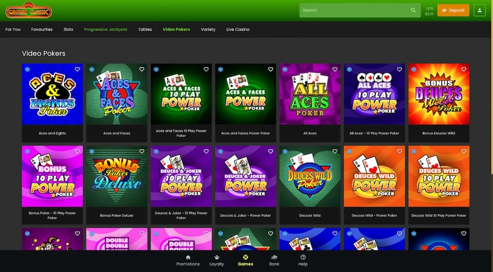 Casino Classic Poker Games