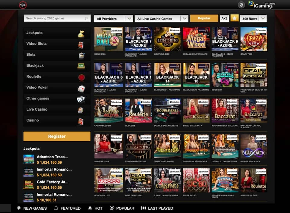 Live Casino Games at Videoslots Casino