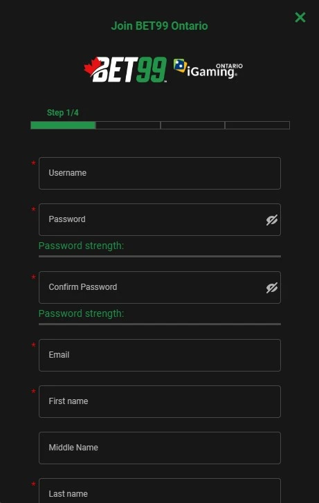 Bet99 Ontario Sign Up