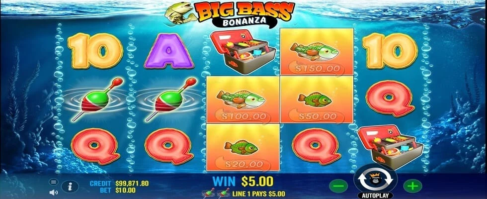 Big Bass Bonanza Base Game Win