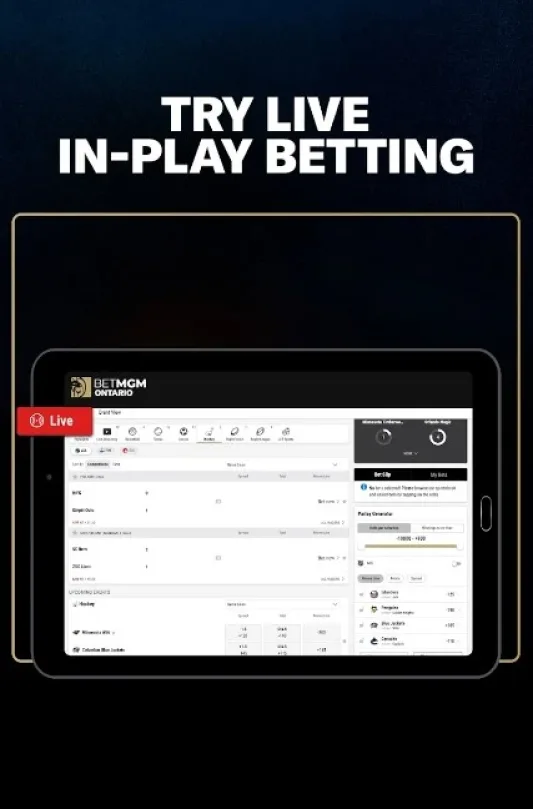 BetMGM Android App Live Bets