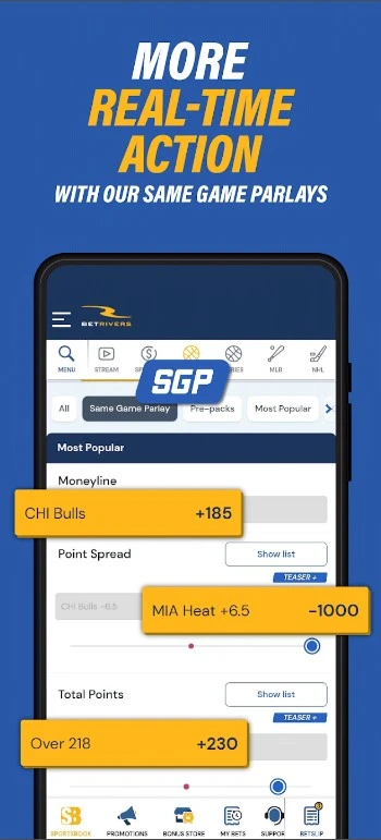 BetRivers App NBA Bets