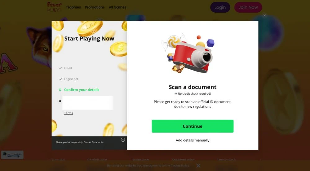 Fever Slots Sign Up Step 5