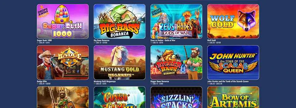 horseshoe online casino slot selection
